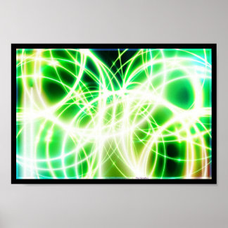 Lit Fiber Glass Cables Poster