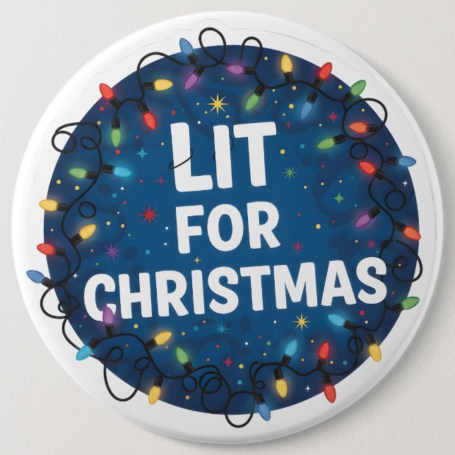 Lit for Christmas Button (Front)