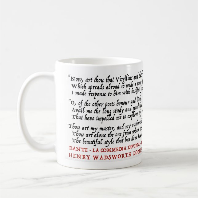 Lit Geek Dante Longfellow - Mug (Left)