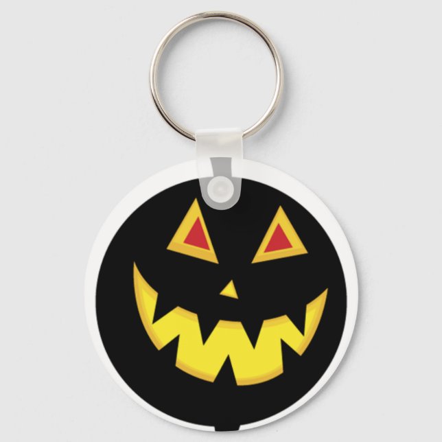 Lit Jack-o-Lantern Keychain (Front)