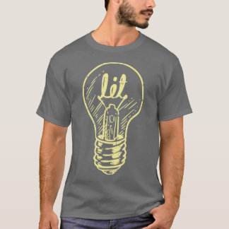 Lit Light Bulb Master Electrician Lineman Men T-Shirt