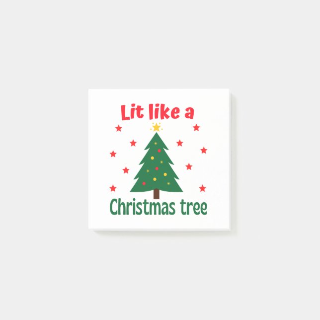 Lit Like A Christmas Tree Christmas   Post-it Notes (Front)