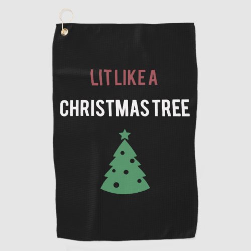 lit like a christmas tree green tree christmas golf towel