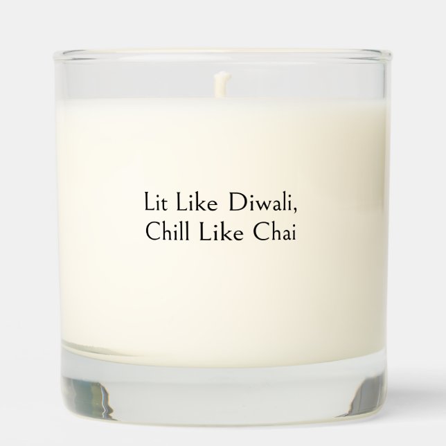 Lit Like Diwali, Chill Like Chai - Festive Scented Candle (Front)