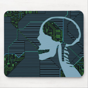 lit logicskull mouse pad