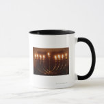 Lit menorah, Israel Mug<br><div class="desc">AssetID: 200248233-001 / {Gary Faber} / Lit menorah, Israel</div>