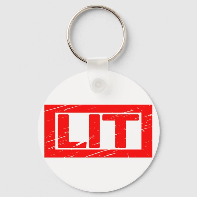 Lit Stamp Keychain (Front)