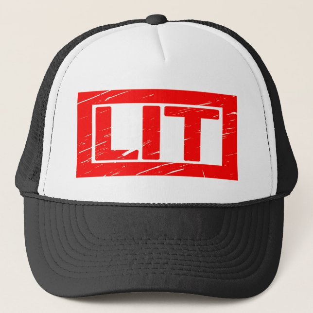 Lit Stamp Trucker Hat (Front)