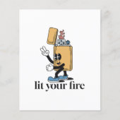 lit your fire with lighter groovy character (Front)