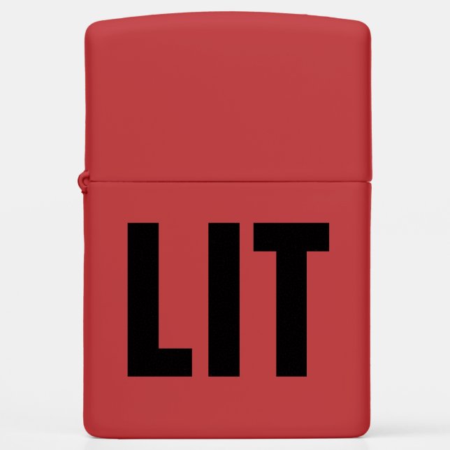 LIT ZIPPO LIGHTERS RED (Front)