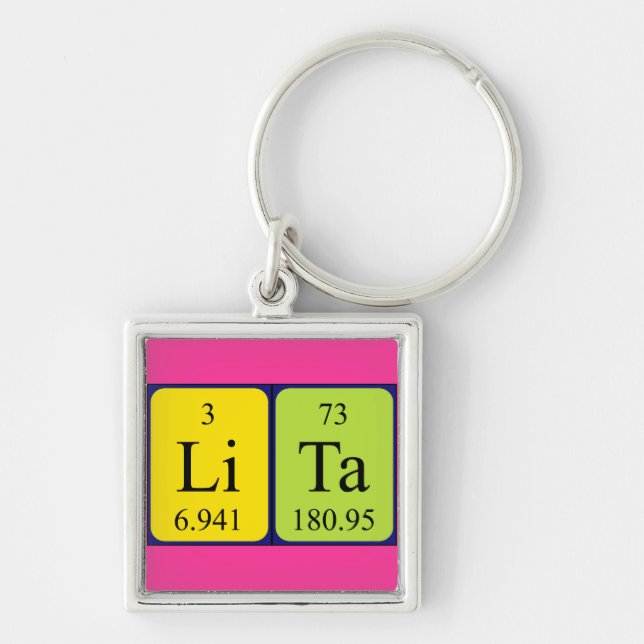Lita periodic table name keyring (Front)
