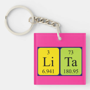 Lita periodic table name keyring