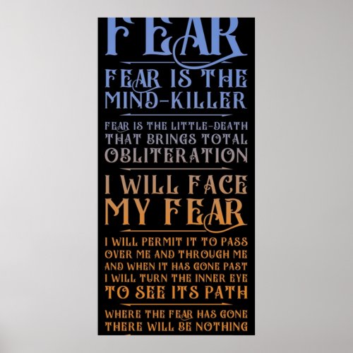 Litany Against Fear  Dune 2021 Poster