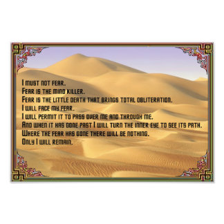 Litany Against Fear Photo Print