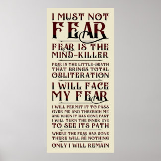 Litany Against Fear v2 Poster