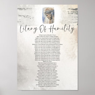 Litany Of Humility Prayer Religious Wall Art Print