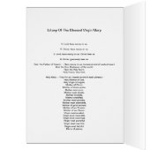 Litany Of The Blessed Virgin Mary Cards (Inside (Left))