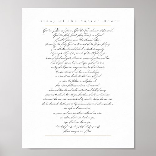 Litany of the Sacred Heart Poster