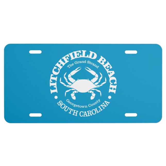 Litchfield Beach (crab) License Plate (Front)
