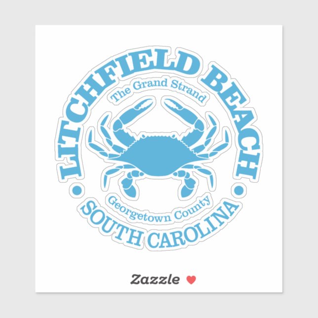 Litchfield Beach (crab) Sticker (Sheet)