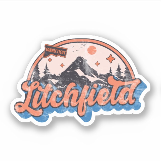 Litchfield, Connecticut Sticker (Front)