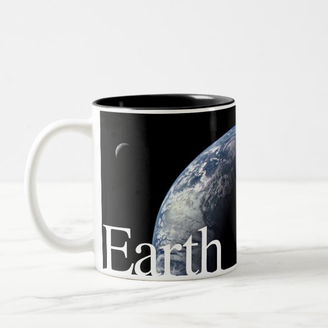 LITD Planet Mug: Earth Two-Tone Coffee Mug (Left)