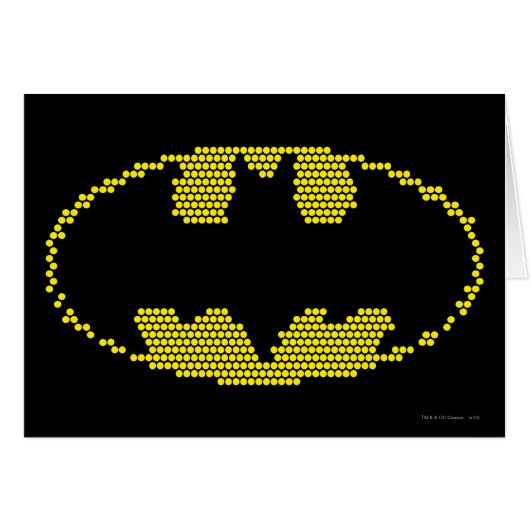Lite-Brite Bat Emblem Cards (Front Horizontal)