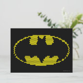 Lite-Brite Bat Emblem Invitation (Standing Front)