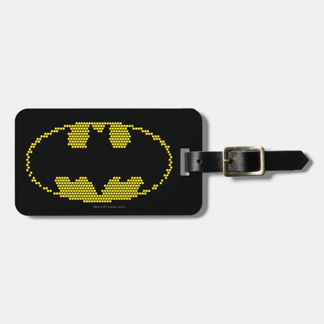 Lite-Brite Bat Emblem Luggage Tag (Front Horizontal)