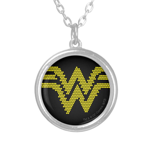 Lite-Brite WW Symbol Silver Plated Necklace (Front)