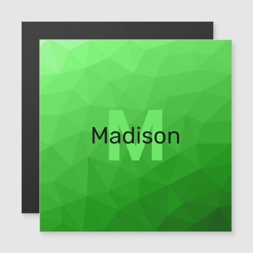 Lite green gradient geometry mesh pattern Monogram