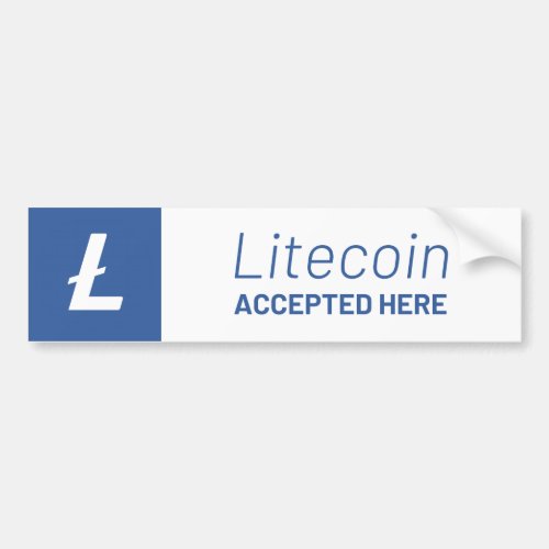 Litecoin Accepted Here Window Sticker Decal