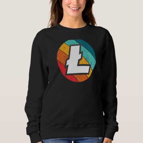 Litecoin Crypto Modern Ltc Cryptocurrency Grunge C Sweatshirt