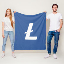 Litecoin Cryptocurrency LTC Logo Blue Simple