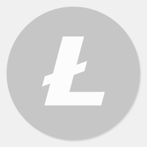 Litecoin Logo Round Sticker