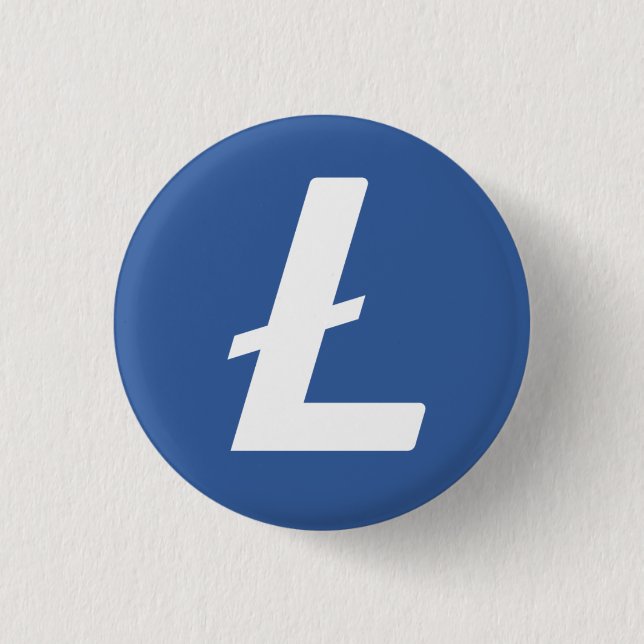 Litecoin (LTC) Cryptocurrency Blockchain Flair Button (Front)