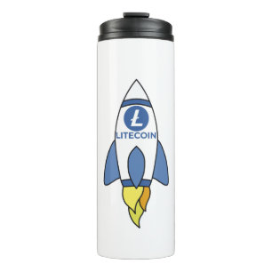 Litecoin To The Moon Rocket Thermal Tumbler