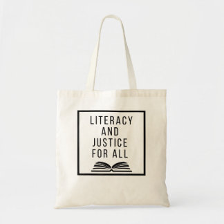 Literacy and Justice for All Social Justice Readin Tote Bag