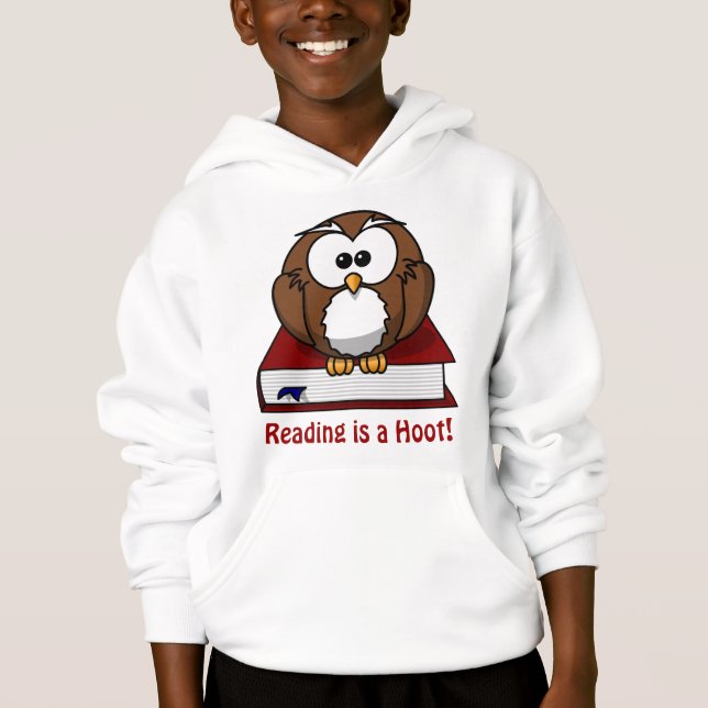 Literacy Awareness: Reading is a Hoot Hoodie (Front)