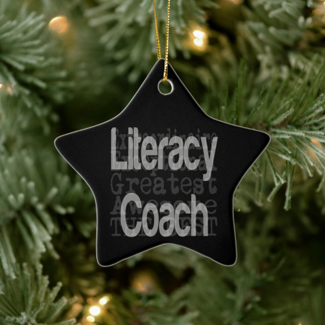 Literacy Coach Extraordinaire Ceramic Ornament (Tree)