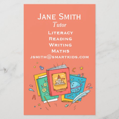 Literacy English or Maths tutoring business Flyer