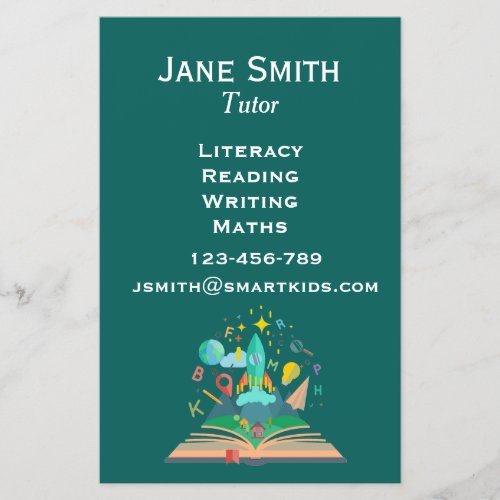 Literacy English or Maths tutoring business Flyer