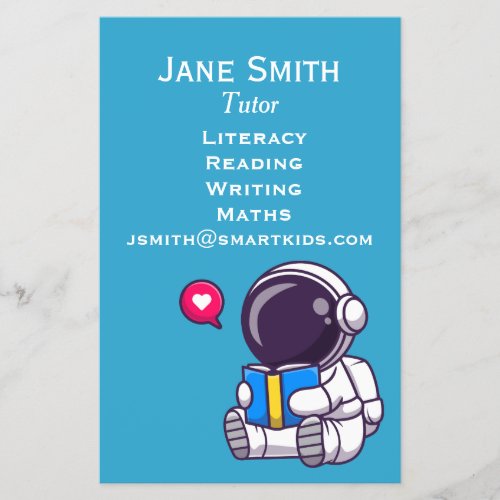 Literacy English or Maths tutoring business Flyer