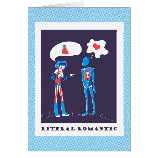 Literal Romantic - Robot Love in Binary Cards (Front)