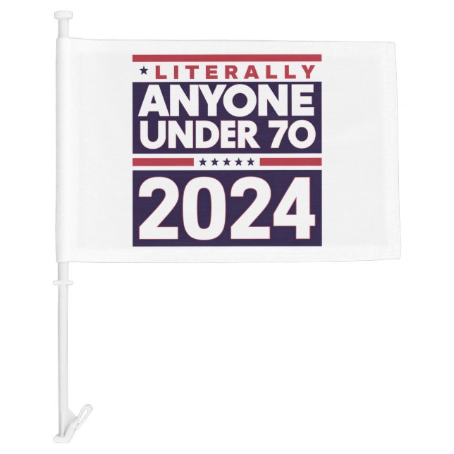Literally Anyone Else 2024 President USA Election  Car Flag (Front)