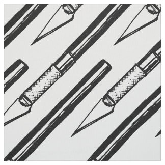 Literally Edgy - Repeating Exacto Knife pattern Fabric
