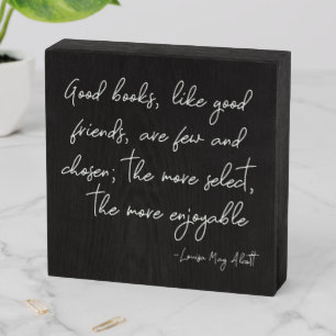 Literary Author Friendship Quote for Book Lovers Wooden Box Sign