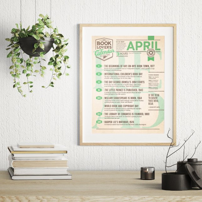 Literary Calendar April Poster (Creator Uploaded)