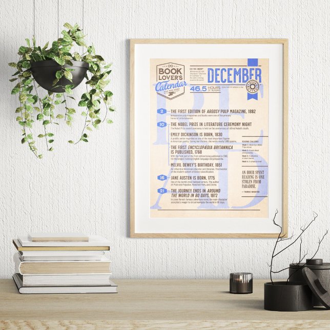 Literary Calendar December Poster (Creator Uploaded)