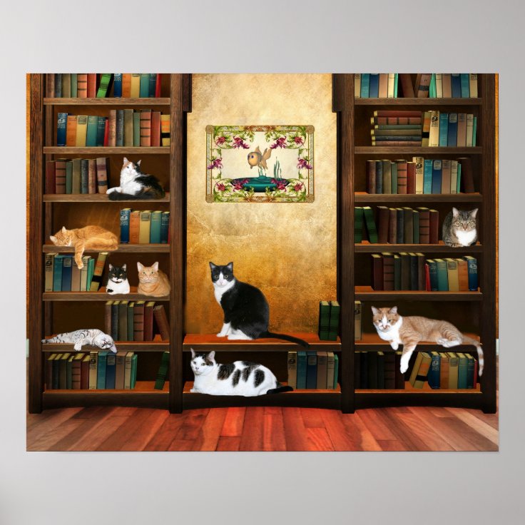 Literary cats poster | Zazzle
